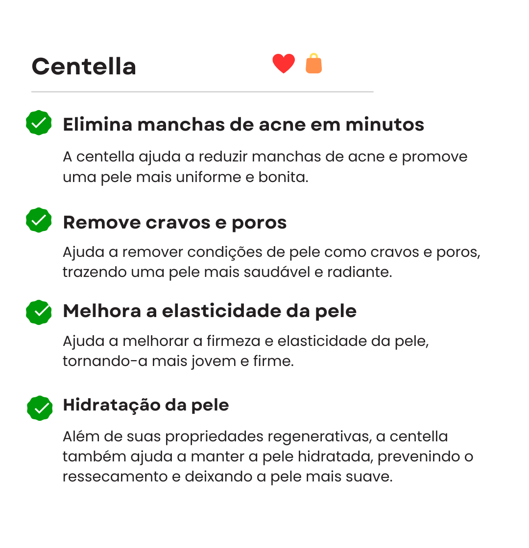 Centella - Acabe com manchas de acne em minutos!